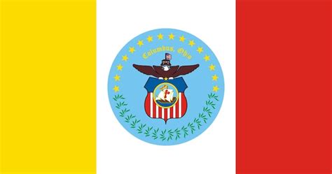 Premium Vector | Flag of columbus city vector image