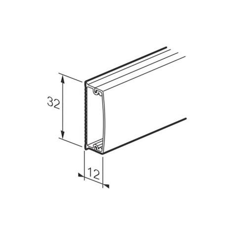 Moulure Keva 1 Compartiment 32x12mm Avec Couvercle Blanc Artic 11520