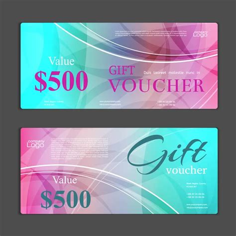 Voucher design template. vector — Stock Vector © PhaisarnWong #75583443