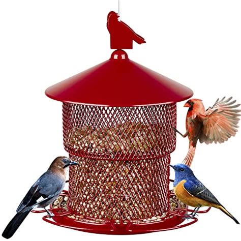 Bird Feeder For Wild Birds Retractable Lb Seed Capacity Hanging Wild