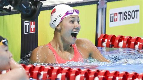 Liu Xiang Breaks World Record In Womens 50m Backstroke Youtube