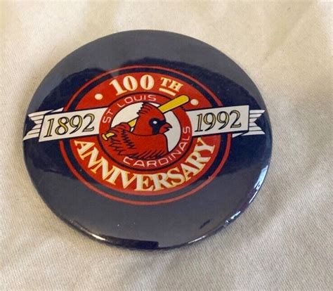 St Louis Cardinals Baseball Th Anniversary Button