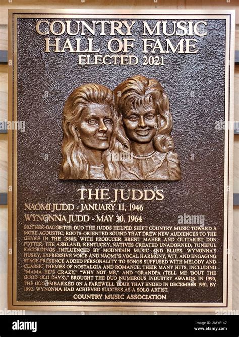 Nashville, Tennessee, U.S.A - June 26, 2022 - The 2021 plaque for 'The ...