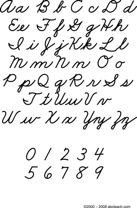 Large Printable Cursive Alphabet Letters Free Printable Worksheet