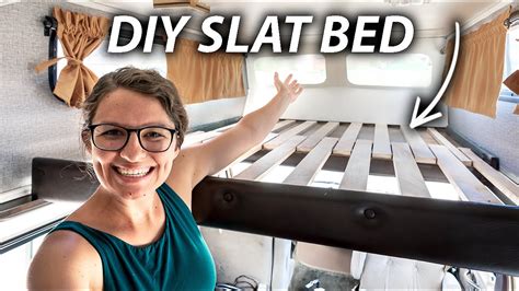 DIY How To Build A SLAT BED In Your Campervan Design And Build YouTube