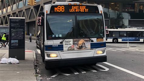 MTA On Board 2009 Orion VII NG Hybrid 4088 On The M98 Limited Bus To