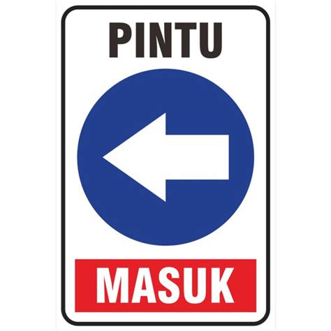 Jual Sign Stiker Pintu Masuk Pintu Keluar Sticker Tanda Pintu Masuk