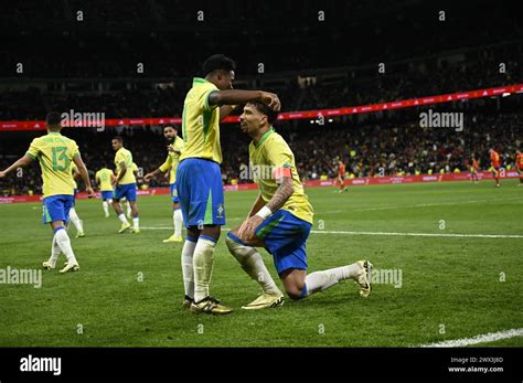 Madrid España 26 De Marzo De 2024 El Jugador Endrick De La Selección Brasileña De Fútbol