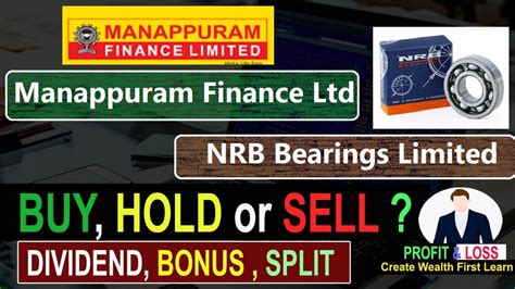 Manappuram Finance Ltd NRB Bearings Limited SHARE PRICE NRB