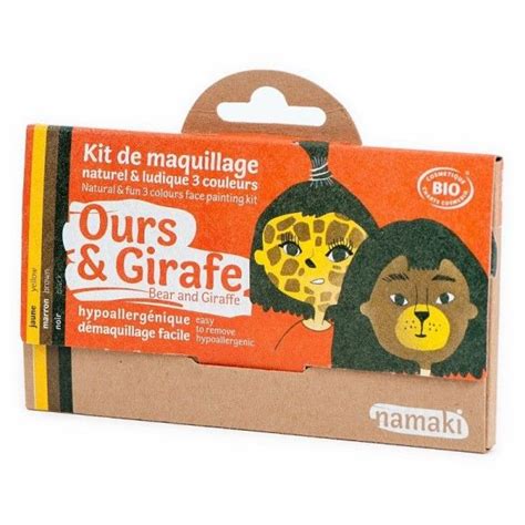 Maquillage Bio Namaki 3 Couleurs Girafe Ours Ekobutiks L Ma