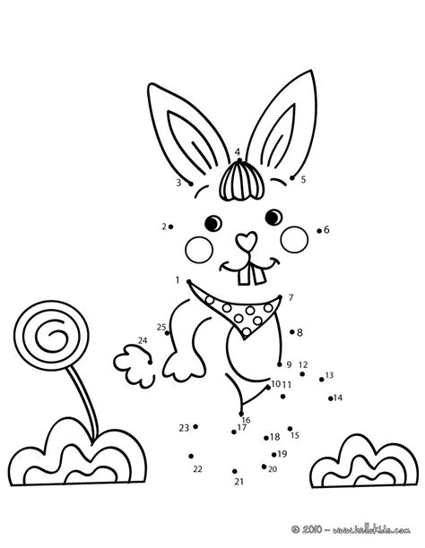 Rabbit Do To Dot Game Coloring Pages