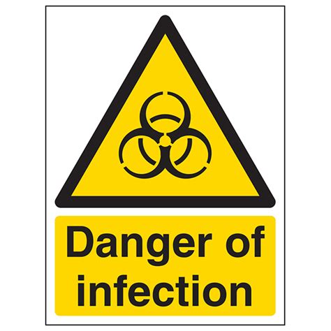 Danger Of Infection - Portrait | Safety Signs 4 Less