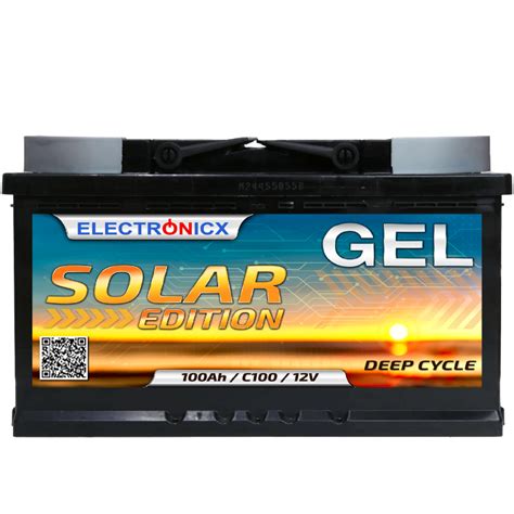 Electronicx Solar Edition GEL Batterie 100 AH 12V 144 90