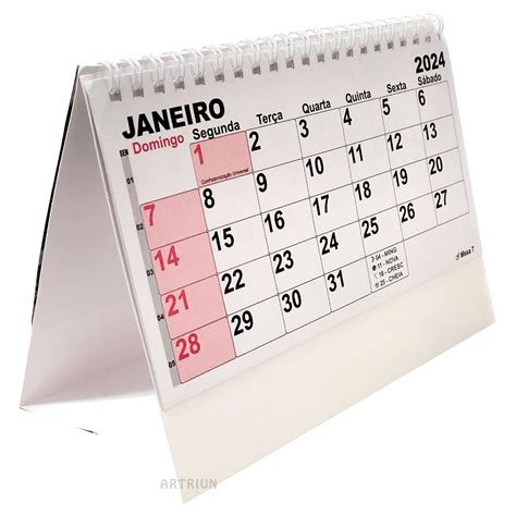 Calendario Mesa 185x13cm Wire O Shopee Brasil