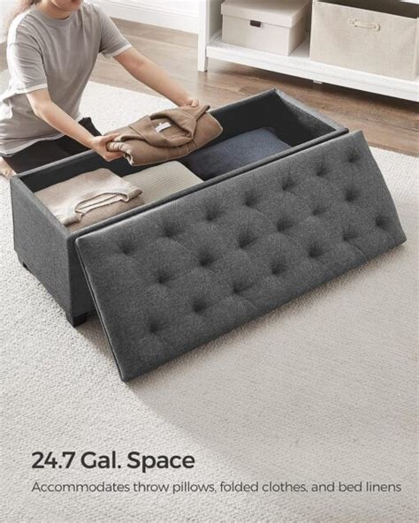 Songmics Storage Ottoman Bench Bench With Storage For Entryway