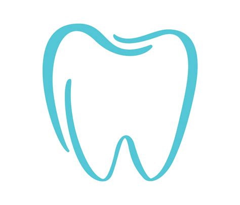 Blue Tooth Vector Logo Icon Dentistry Symbol Medical Sign