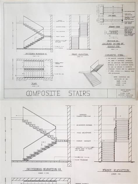 Composite stairs drafted sheets | PDF