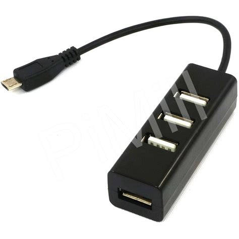 Micro Usb Otg Hub 4 Port Usb Hub Black For Raspberry Pi Zero Us Stock 769700309423 Ebay