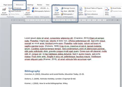 How To Use References In Word A Few Tips And Suggestions For Your Thesis