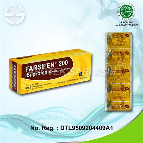 Jual Farsifen Kaplet Ifars Strip Isi Ibuprofen Pereda Rasa Nyeri