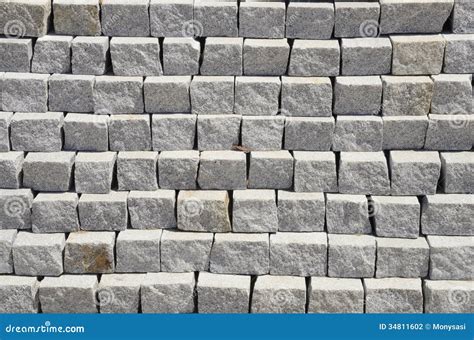 Rows Of Grey Stones Stock Photo Image Of Pattern Design 34811602