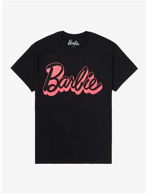 Barbie Glitter Logo Boyfriend Fit Girls T-Shirt | Hot Topic