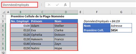 Obtenir L Adresse Compl Te D Une Plage Nomm E Dans Excel Et Google