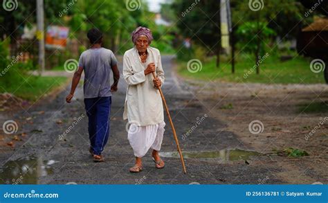 Image Of Old Man Walking On The Street Editorial Photo Image Of