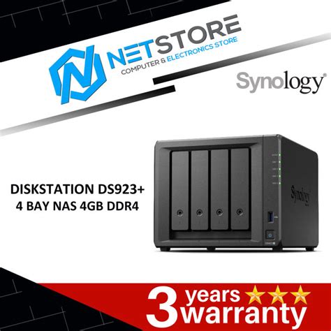 SYNOLOGY DISKSTATION DS923 4 BAY NAS 4GB DDR4 SYN DS923 Lazada