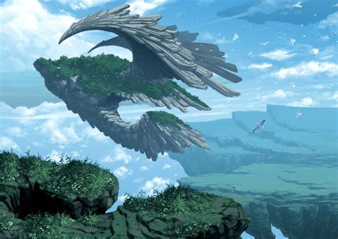 cloud clouds floatingisland mayumio original scenery sky fantasy