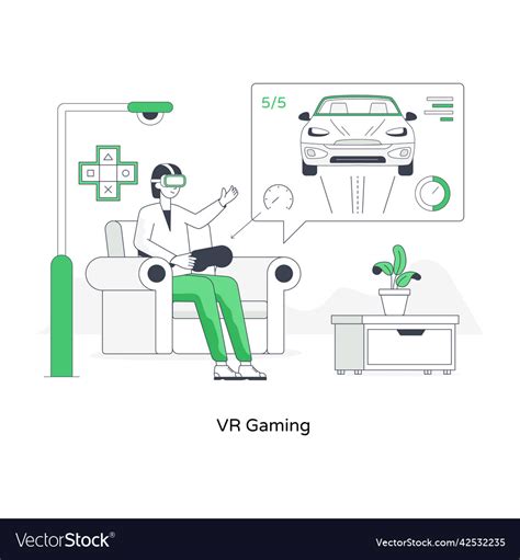 Vr gaming Royalty Free Vector Image - VectorStock