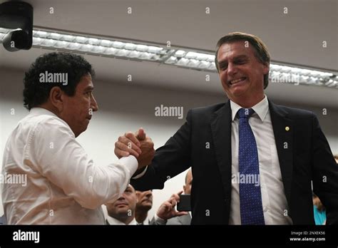 Jair Bolsonaro Accompanied By Senator Magno Malta During A Filming