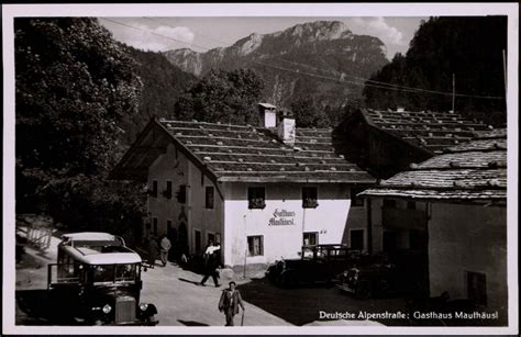 Bus Autos am Gasthaus Mauthäusl Deutsche Alpenstraße