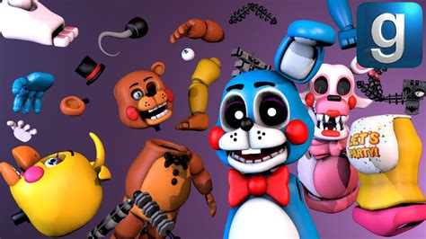 Gmod Fnaf Review Brand New Fnaf 2 Toy Animatronics Parts Mod Youtube