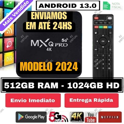 Conversor Smart Tv 512GB RAM 1024GB HD Android 13 0 FHD 5G 4K