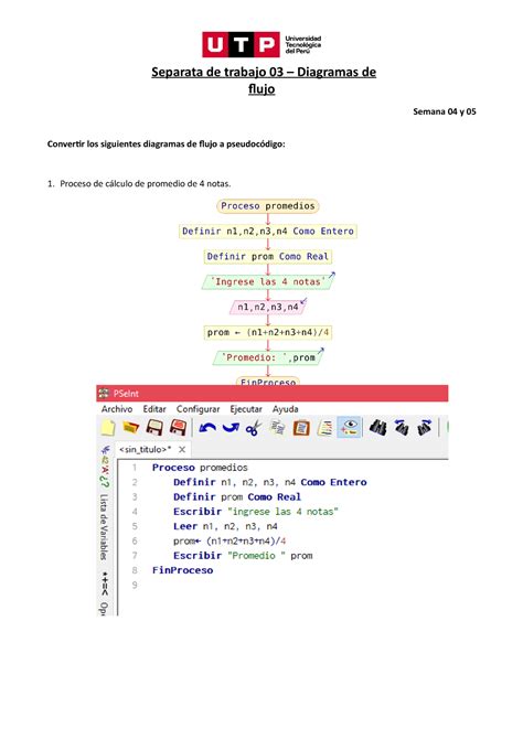 Tarea Algoritmo Sem Principios De Algoritmos Separata De Trabajo