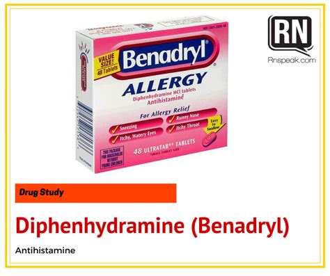 Diphenhydramine Benadryl Drug Study