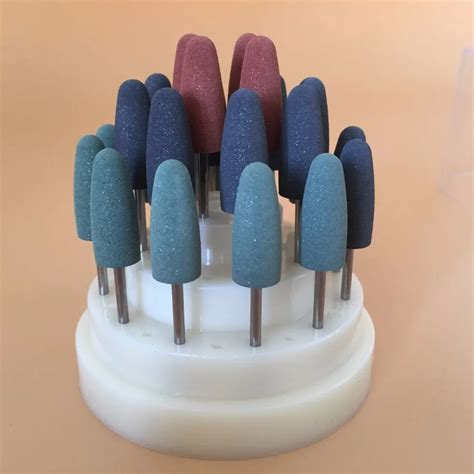 Pcs Dental Silicone Rubber Polishers Diamond Polishing Burs Mm