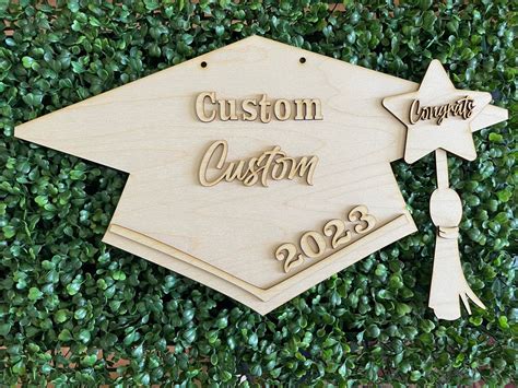 Diy Graduation Wood Sign Personalized Unfinished Blank Paint Party