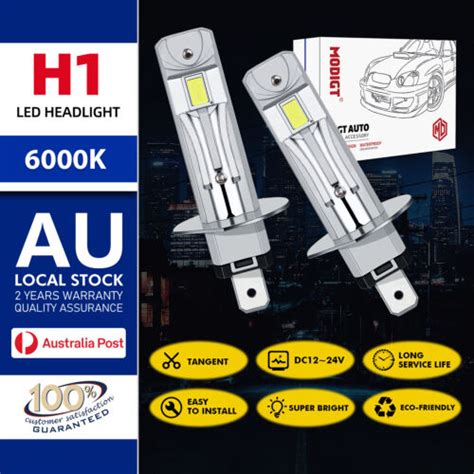 2X CANBUS H1 LED Headlight Light Kit 200W 16000LM Globe Bulbs Beam