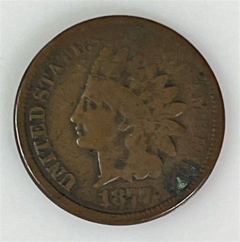 1877 Indian Head Penny, Vg Auction