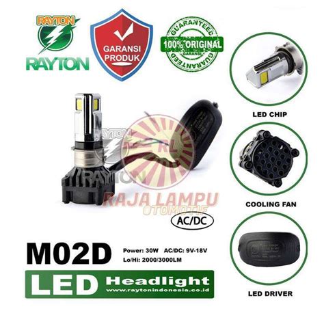 Jual Rtd M D Rayton Head Lamp Lampu Depan Led W Mata Di Seller