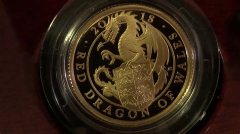 New 2018 1 4oz Gold Proof Dragon Queens Beasts YouTube