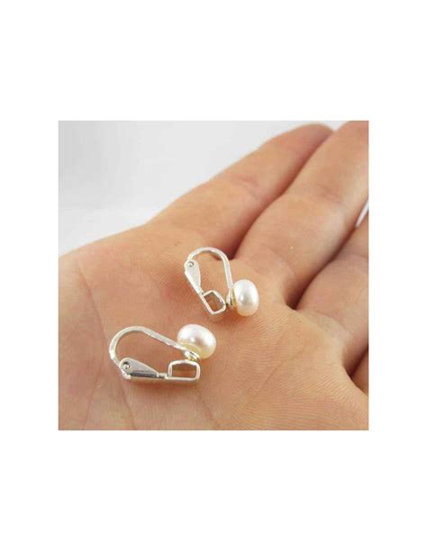 Boucle D Oreille Clip Argent 925 Perle De Culture