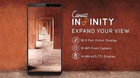 Micromax Canvas Infinity 5.7-inch Full Vision display, 16 MP front ...