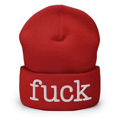 Fuck In Typewriter Font Beanie Embroidered PYGear