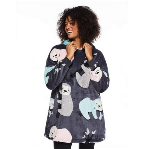 No Boundaries Womens Long Sleeve Plush Snuggie Walmartca