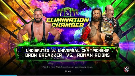 WWE 2K23 FULL MATCH Bron Breakker Vs Roman Reigns Undisputed WWE