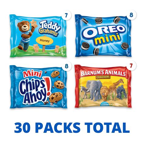 Nabisco Team Favorites Variety Pack Oreo Mini Chips Ahoy Mini Teddy