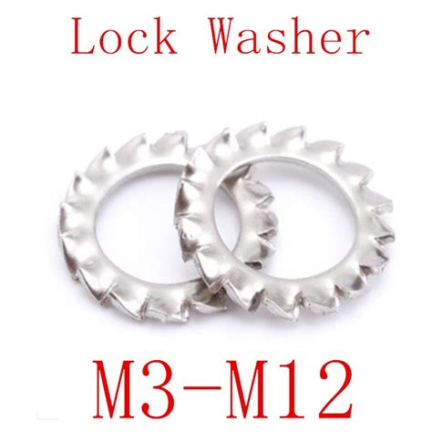 100Pcs DIN6798A M3 M4 M5 M6 M8 M10 304 Stainless Steel Serrated Lock